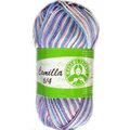 Madame Tricote Camilla puuvillalanka 5336 violetti-sininen-valkoinen raidallinen