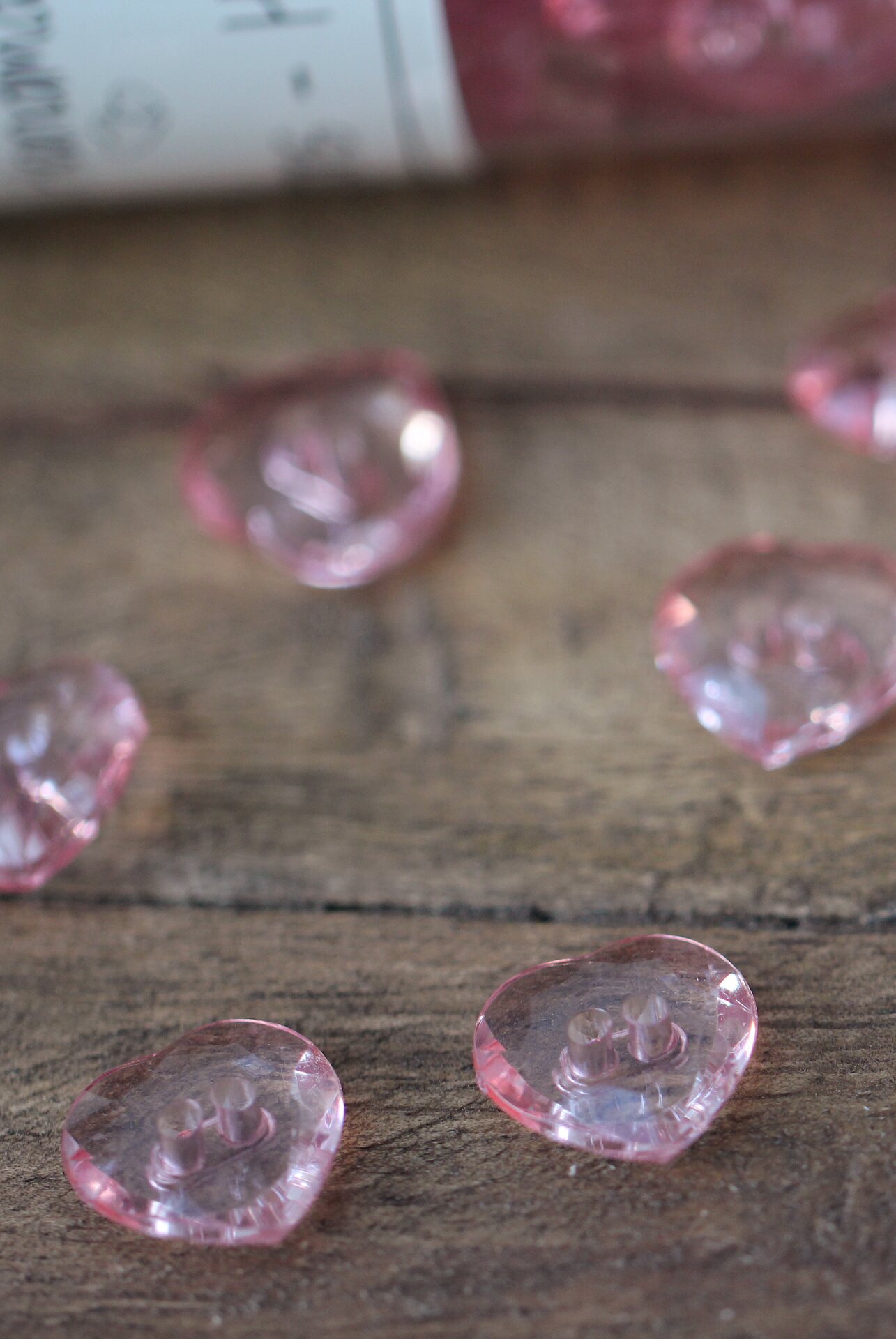 Nappi 15 mm "sydän" Rosa 23096