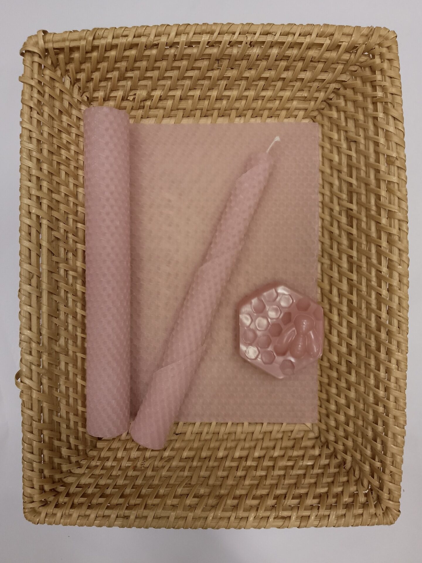 Mehiläisvahalevy 22x38 cm Dusty rose