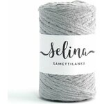 Lankava Selina-samettilanka 200 m rulla 19 vaaleanharmaa