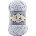 Alize Velluto 416 Vaalea sinertävän harmaa