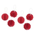 Alkuperäiset Lovi-pallot 4 cm 6 kpl Punainen