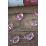 Nappi 15 mm "sydän" Rose 23096