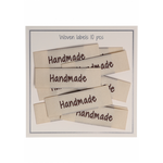 Handmade kangasmerkki 50x15 mm Beige 16147