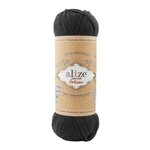 Alize Superwash Artisan -sukkalanka 0060 svart