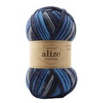 Alize Wooltime -sukkalanka 11011 kirjava bleu