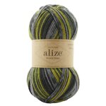 Alize Wooltime -sukkalanka 11019 kirjava lime