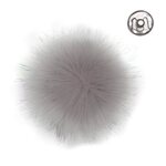 Tekoturkistupsu 11 cm nappikiinnityksellä 17250 gris