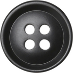 Muovinappi 15 mm "vintage" Musta (18514)