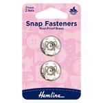 Hemline Ommeltava neppari 21 mm 2pc Niklattu