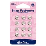 Hemline Ommeltava neppari 9 mm 12 pc Niklattu