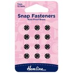 Hemline Ommeltava neppari 7 mm 12 pz Musta