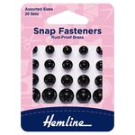 Hemline Ommeltava neppari Assortment 20 pz Musta