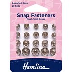 Hemline Ommeltava neppari Assortment 20 pz Nichelato