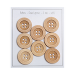Puunappi "natural" 21 mm - 8 kpl