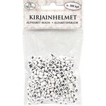 Kirjainhelmet pyöreä Svartvit
