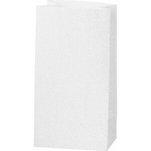 Kimaltava paperipussi 8 kpl 17x6x9 cm, valkoinen hohtava 23147