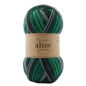 Alize Wooltime -sukkalanka, 11012 kirjava grün(poistuva)