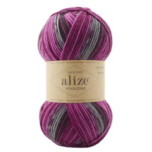 Alize Wooltime -sukkalanka, 11018 kirjava Fuchsia (poistuva)