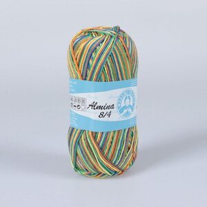 Madame Tricote Almina puuvillalanka, 6006 värikäs raidallinen