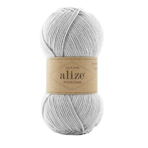 Alize Wooltime -sukkalanka, 208 vaaleanharmaa (poistuva)