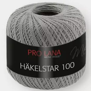 Pro Lana Häkelstar 100, 95 tummanharmaa