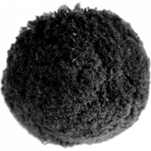 Puuvillatupsu 7cm, Musta