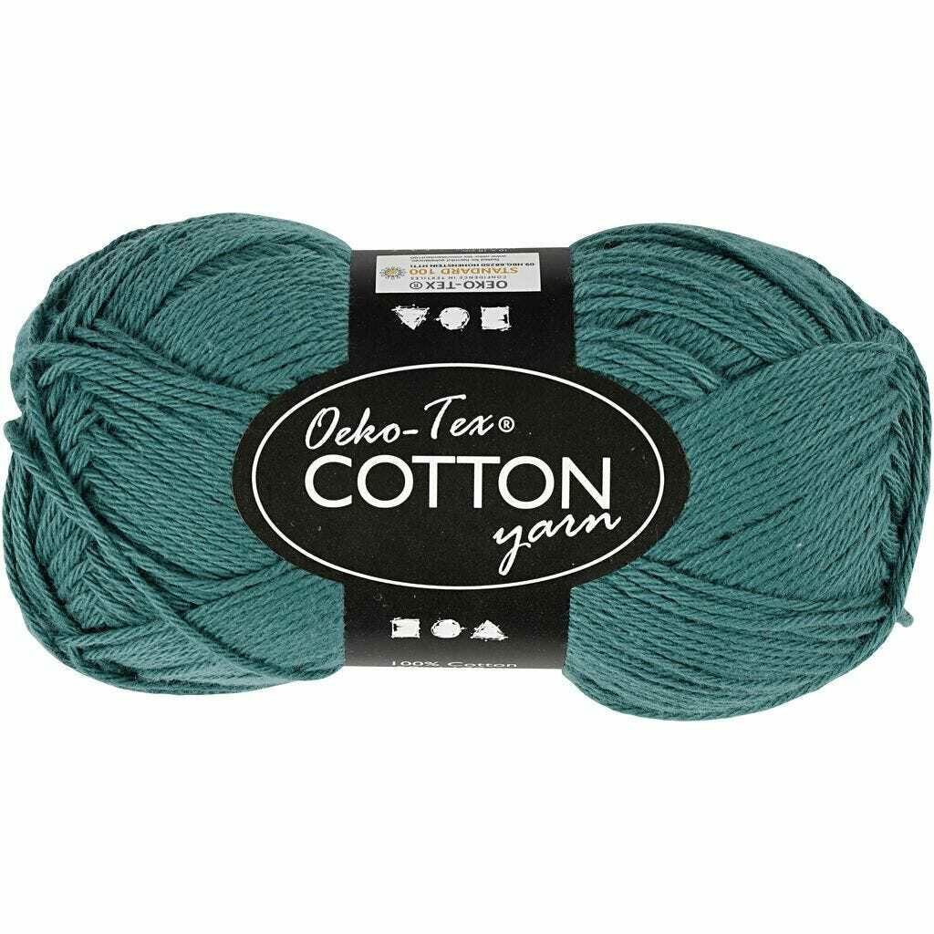 Cotton Yarn puuvillalanka 8/4 431010 petrolinsininen