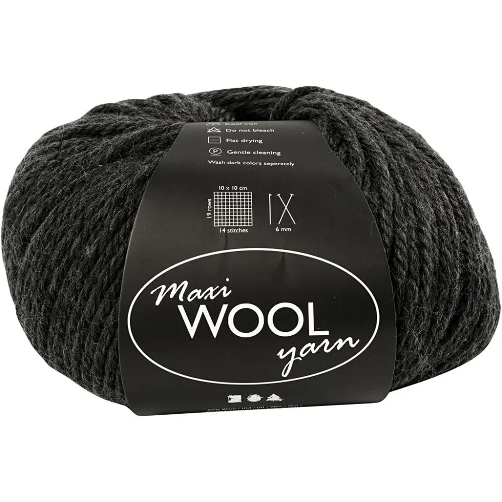 Wool maxi Villasekoitelanka Meleerattu tummanharmaa 447419