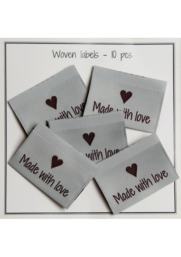 Taitettava Made with love kangasmerkki Antiikin vihreä 16280