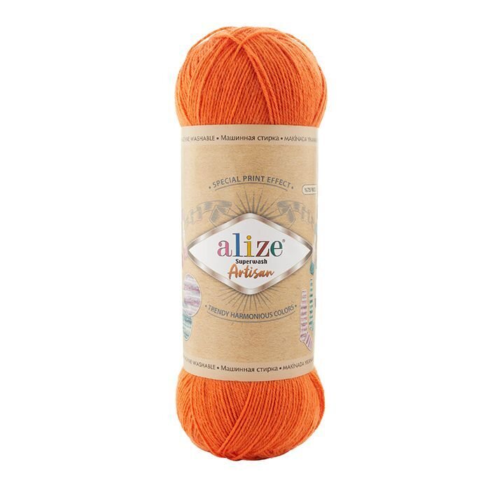 Alize Superwash Artisan -sukkalanka 0225 tumma orange