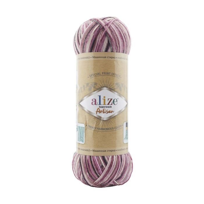 Alize Superwash Artisan -sukkalanka 9011 kirjava Plommon
