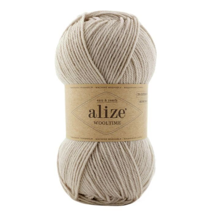 Alize Wooltime -sukkalanka 152 meleerattu beige