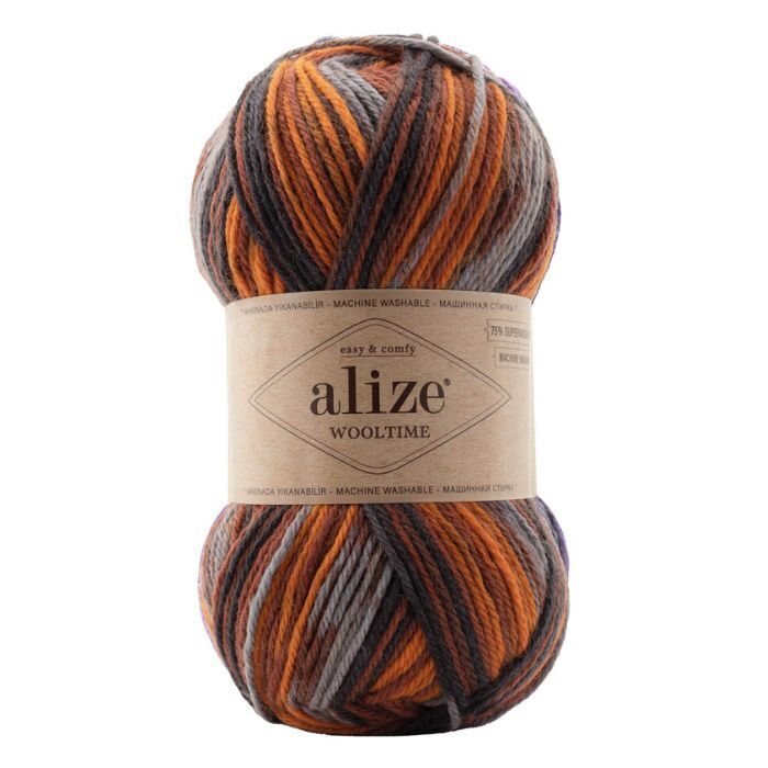Alize Wooltime -sukkalanka 11014 kirjava orange