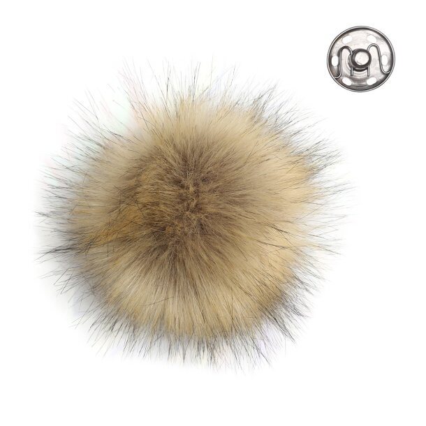 Tekoturkistupsu 11 cm nappikiinnityksellä 17253 natural