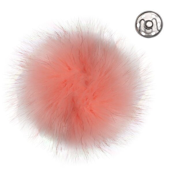 Tekoturkistupsu 11 cm nappikiinnityksellä 17258 vaalearoosa