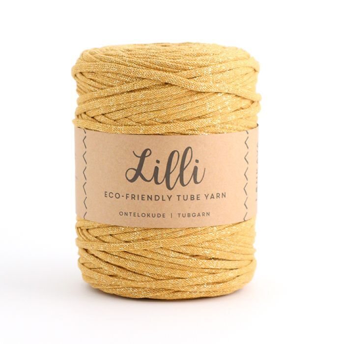 Lankava Lilli-ontelokude kimalteella 21K Leijonankeltainen+kulta