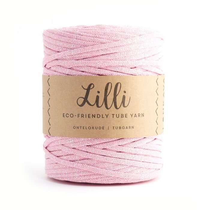 Lankava Lilli-ontelokude kimalteella 29H Vaaleanpunainen+hopea