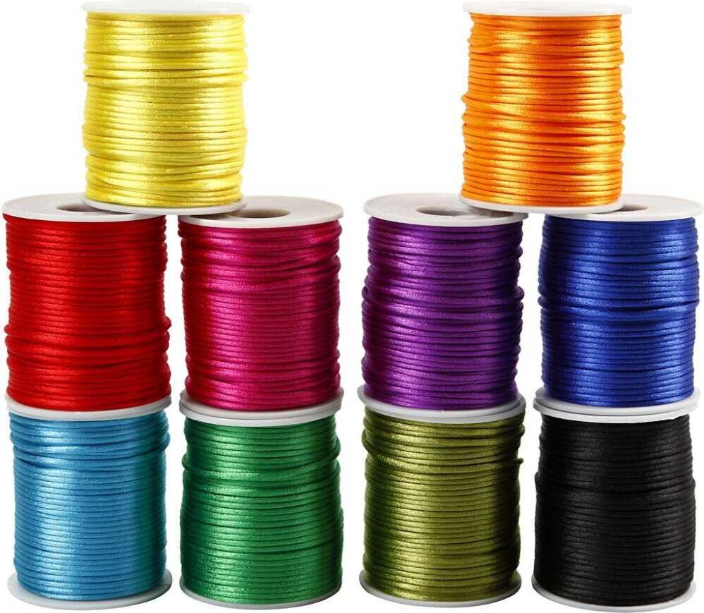 Satiininyöri 2 mm 10 uds Värikäs (51551)