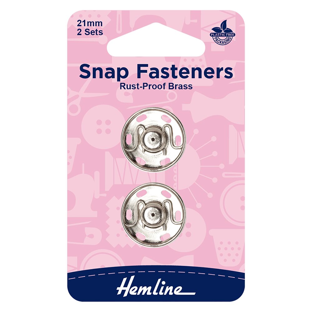 Hemline Ommeltava neppari 21 mm 2unité Niklattu