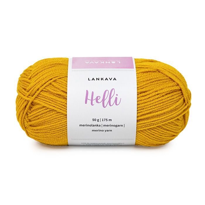 Lankava Helli -merinovillalanka 313 Kullankeltainen