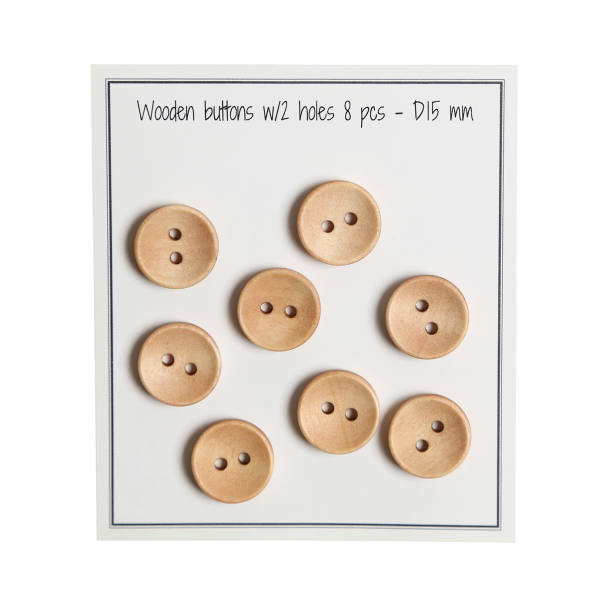 Kovera puunappi 15 mm - 8 kpl