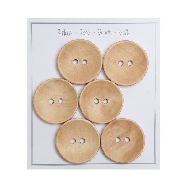 Kovera puunappi 25 mm - 6 kpl