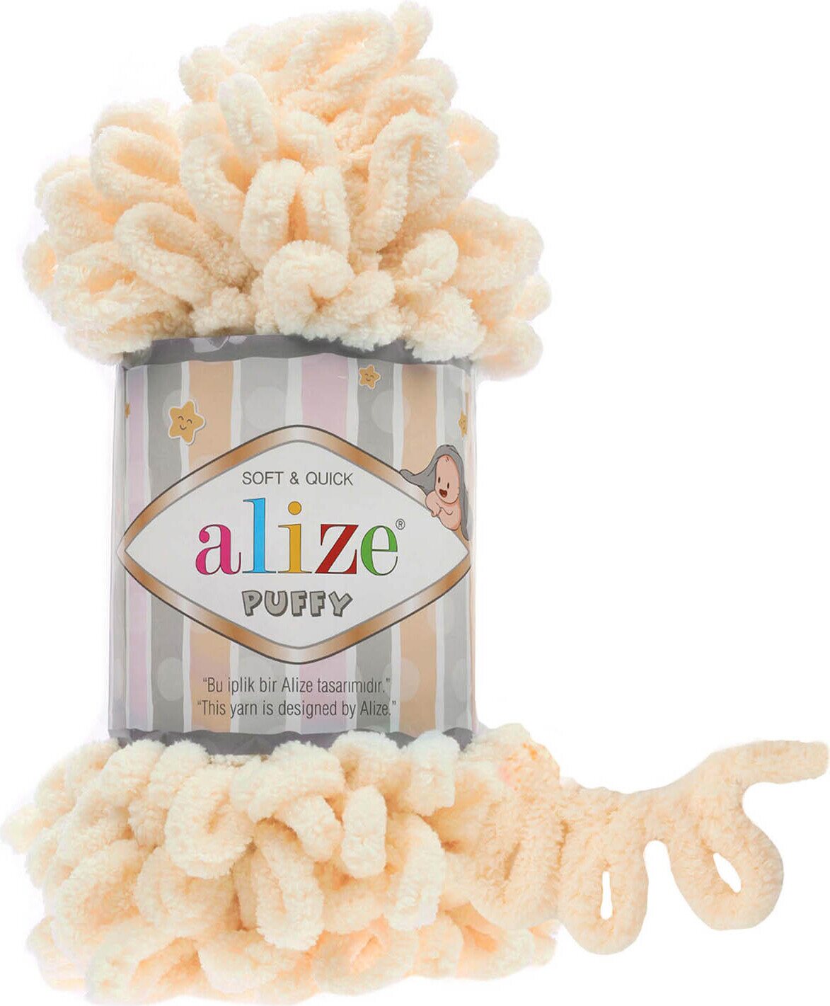 Alize Puffy 742 vaalea persikka