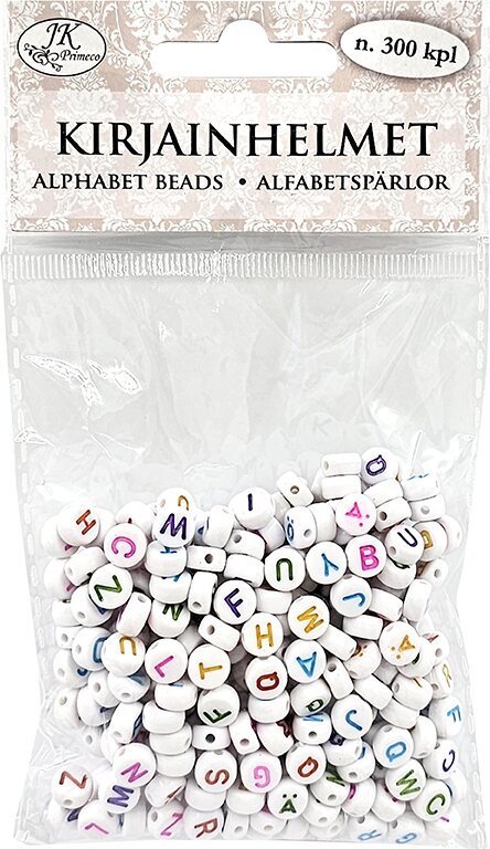 Kirjainhelmet pyöreä Värikäs