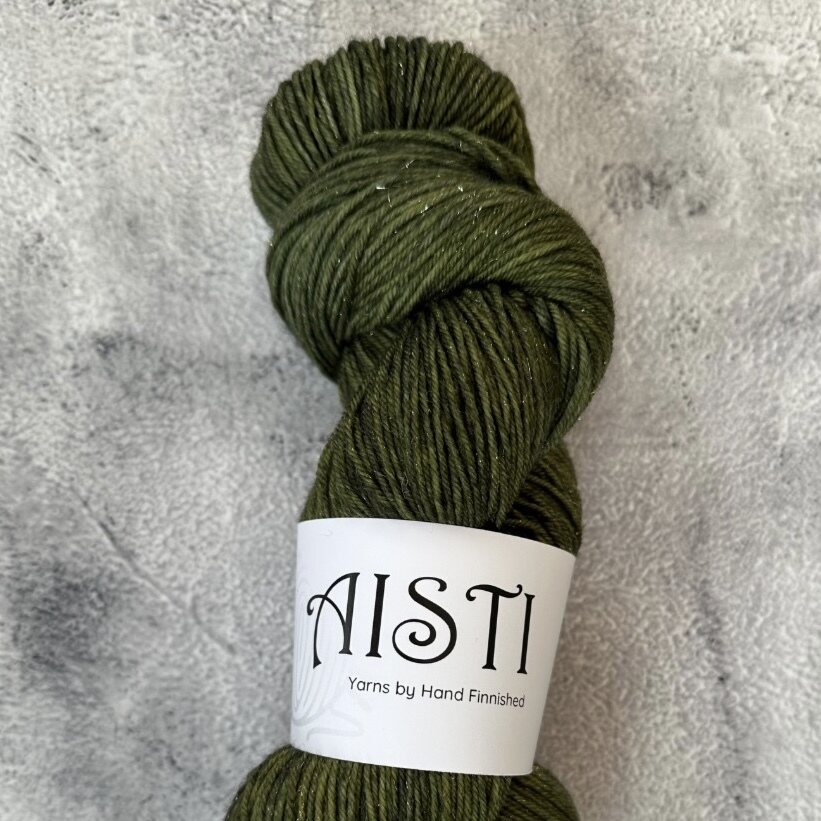 Hand Finnished Aisti ohut sukka 100 g / 400 Kimalle Sammalkakku