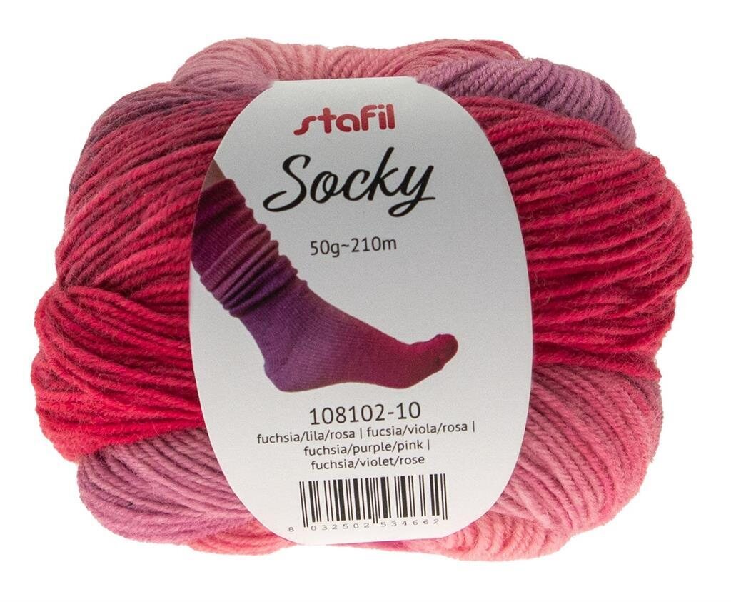 Socky -lankakakku 50 g 10 lila-pinkki