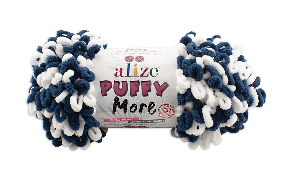 Alize Puffy more 6557 valkoinen/sininen