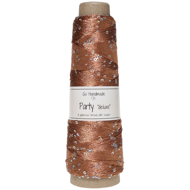 Party "deluxe" paljettilanka 18170 karmelli