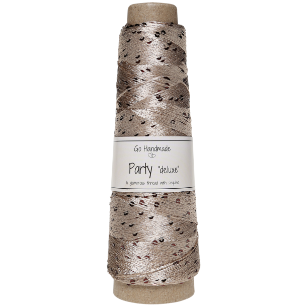 Party "deluxe" paljettilanka 18171 marrone